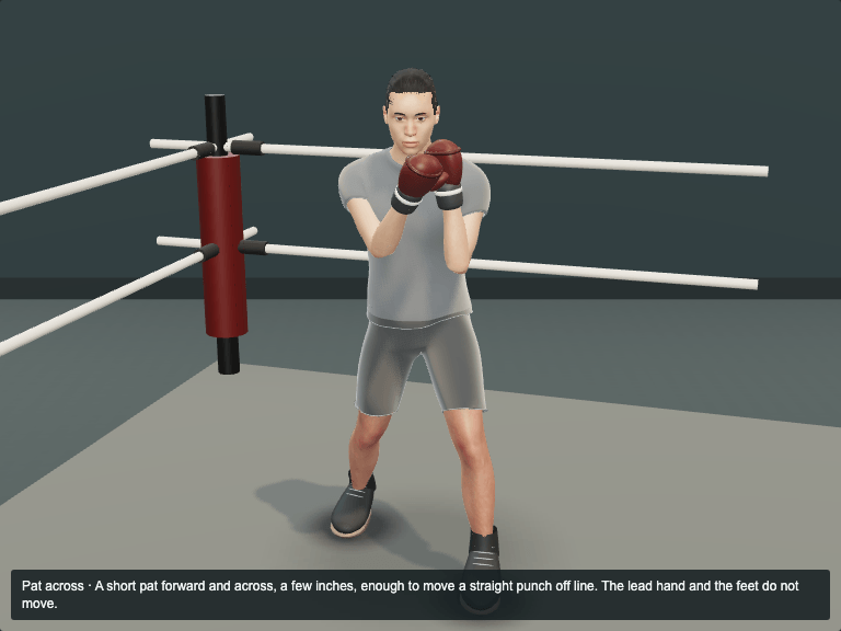 Parry / jab: rendered frame of the Rear-hand parry at its peak phase.